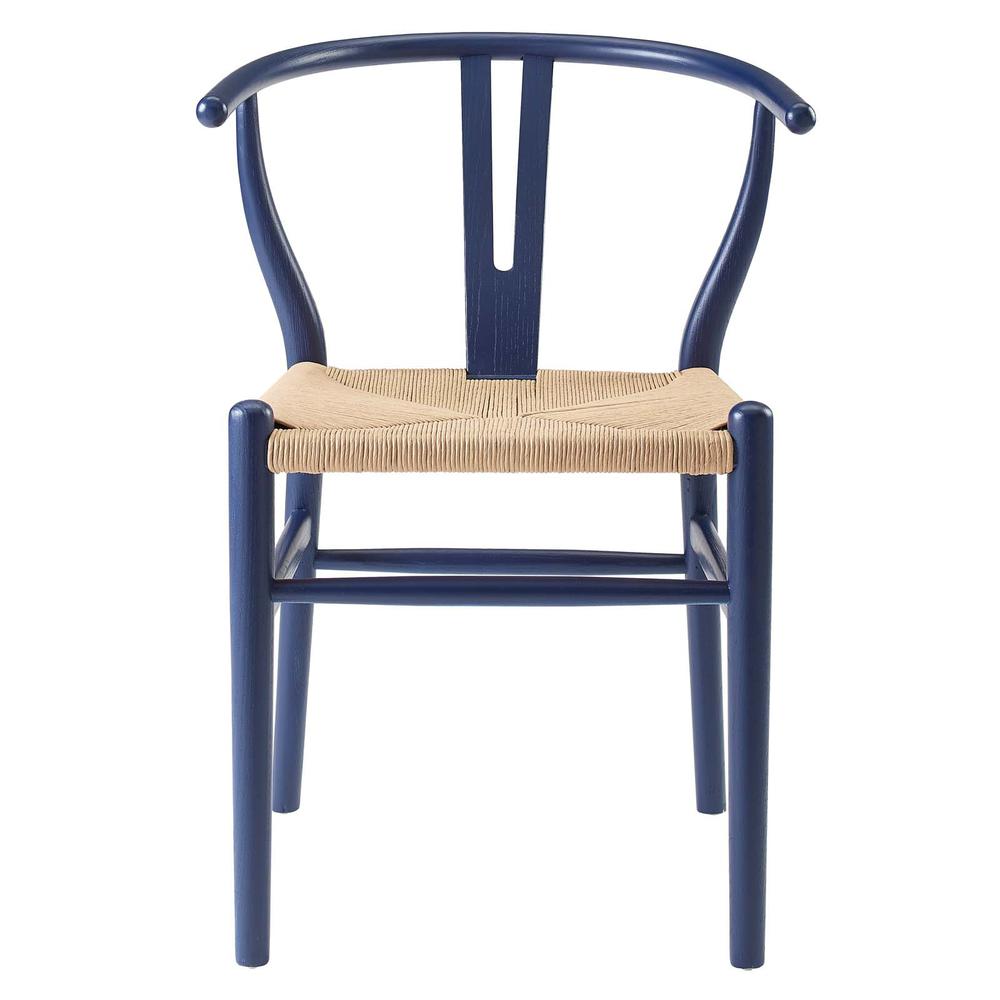 Amish Dining Wood Side Chair - Midnight Blue EEI-3047-MID. Picture 4