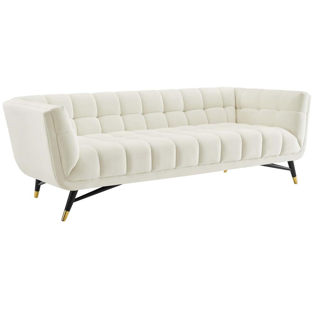 Adept Upholstered Velvet Sofa. Picture 2