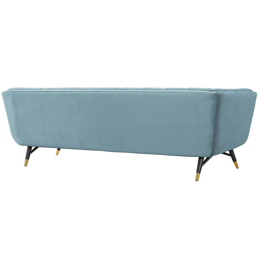 Adept Upholstered Velvet Sofa. Picture 3