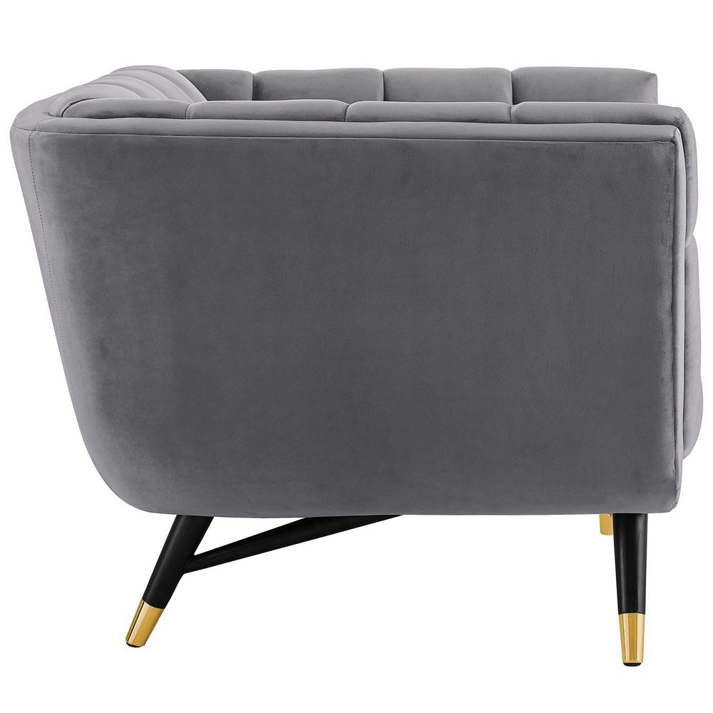 Adept Upholstered Velvet Armchair. Picture 2