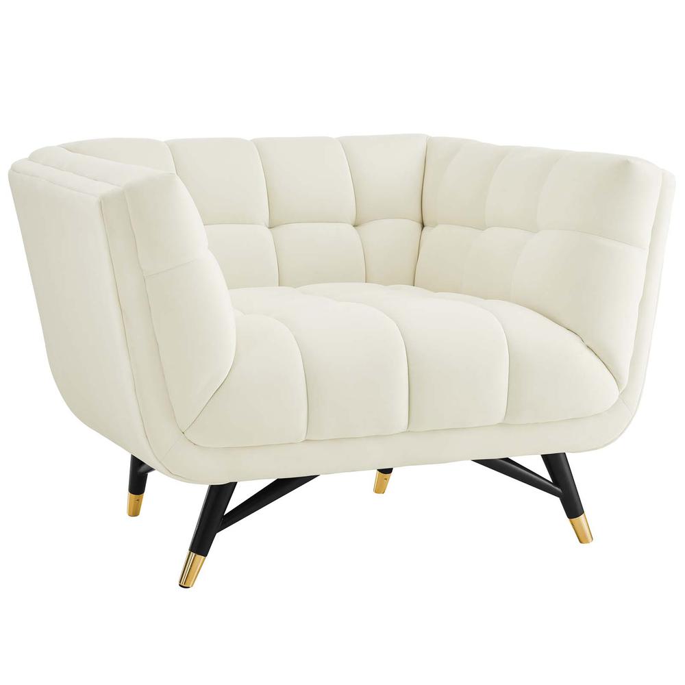 Adept Upholstered Velvet Armchair. Picture 1