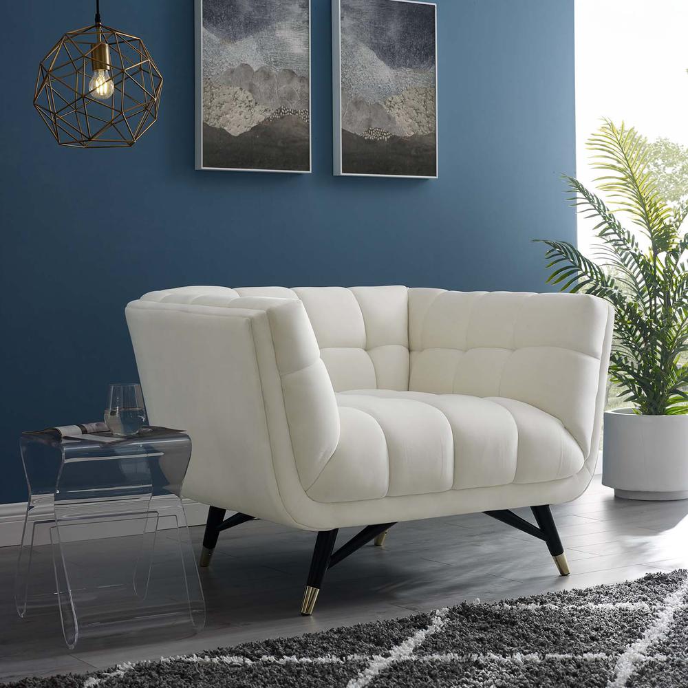 Adept Upholstered Velvet Armchair. Picture 5