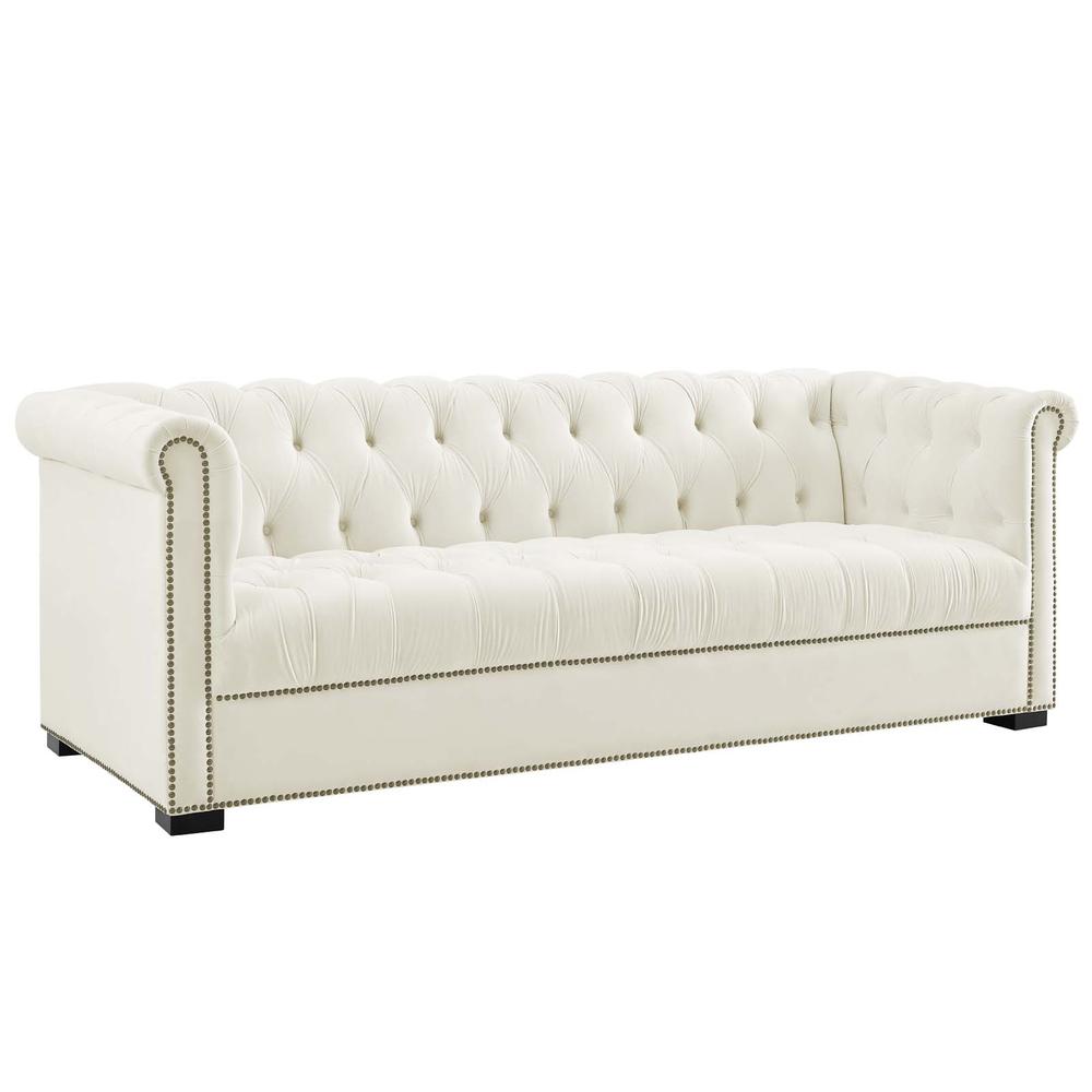 Heritage Upholstered Velvet Sofa. Picture 2