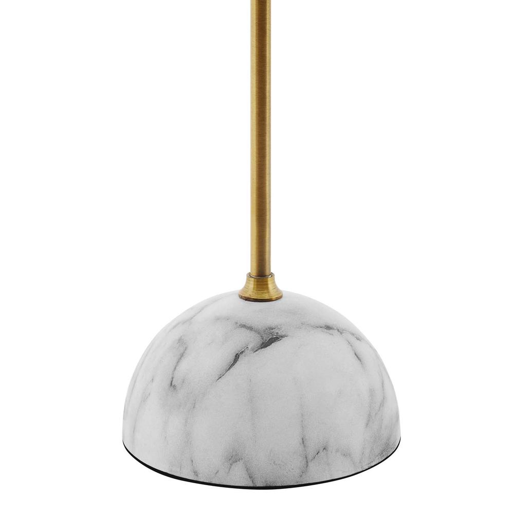 Salient Brass and Faux White Marble Table Lamp. Picture 3