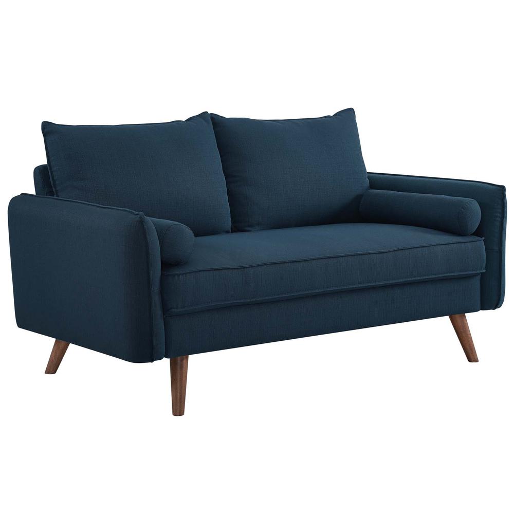 Revive Upholstered Fabric Loveseat - Azure EEI-3091-AZU. Picture 1