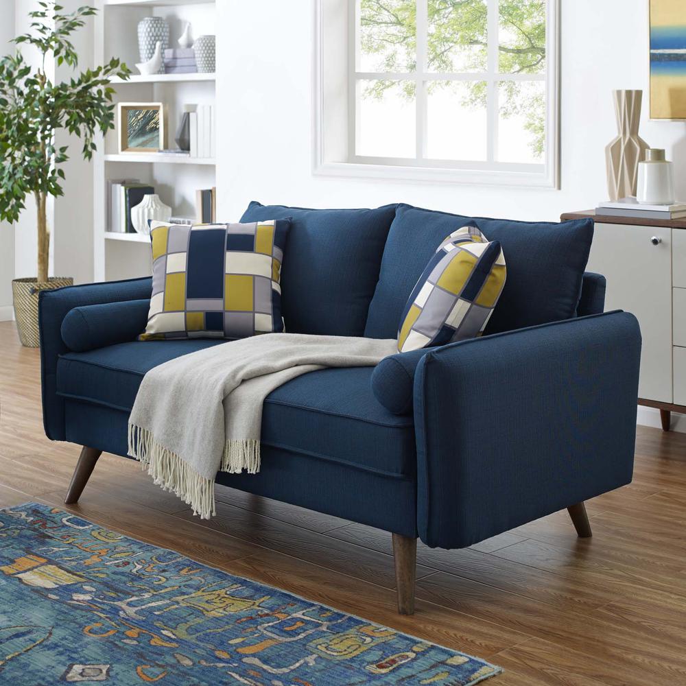 Revive Upholstered Fabric Loveseat - Azure EEI-3091-AZU. Picture 8