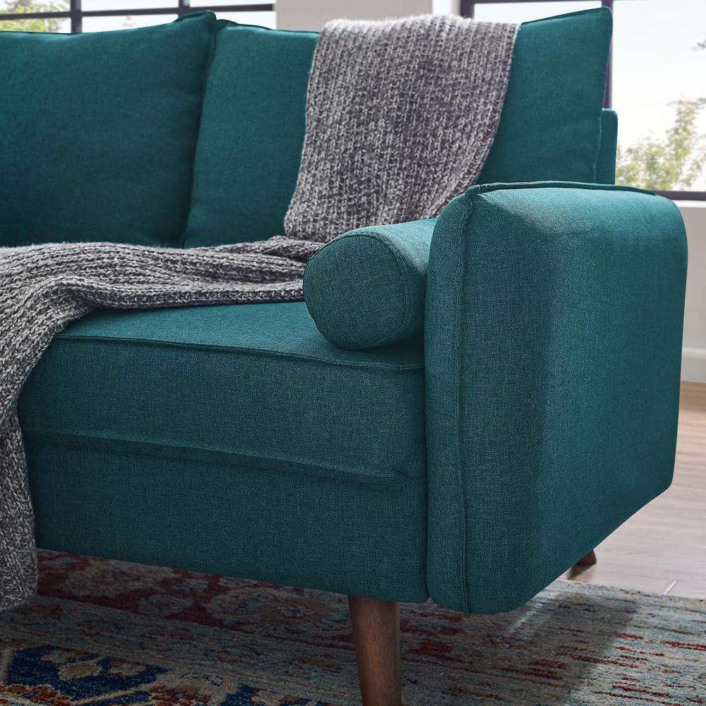 Revive Upholstered Fabric Loveseat - Teal EEI-3091-TEA. Picture 7