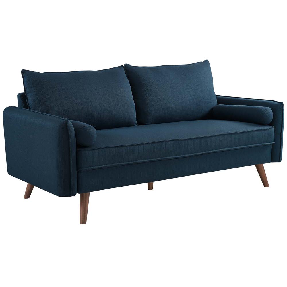 Revive Upholstered Fabric Sofa - Azure EEI-3092-AZU. Picture 1