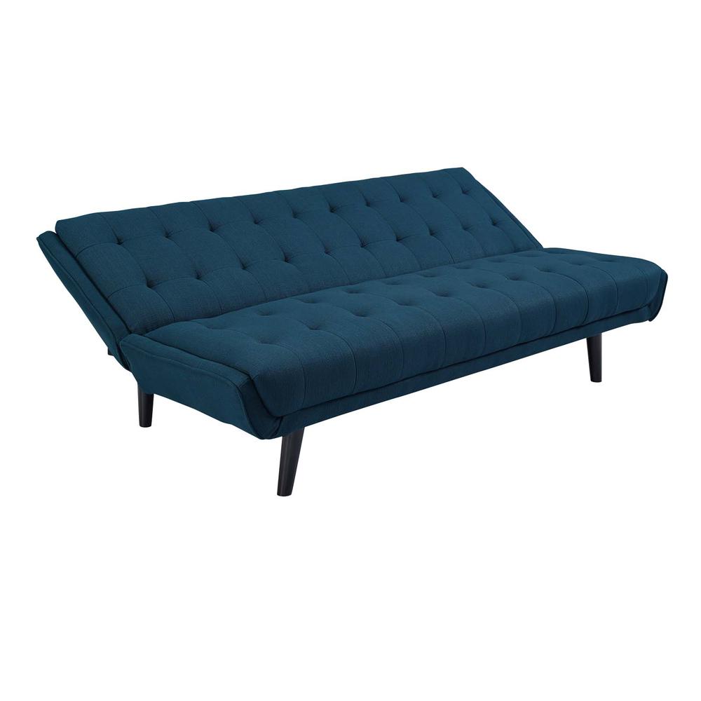 Glance Tufted Convertible Fabric Sofa Bed - Azure EEI-3093-AZU. Picture 3