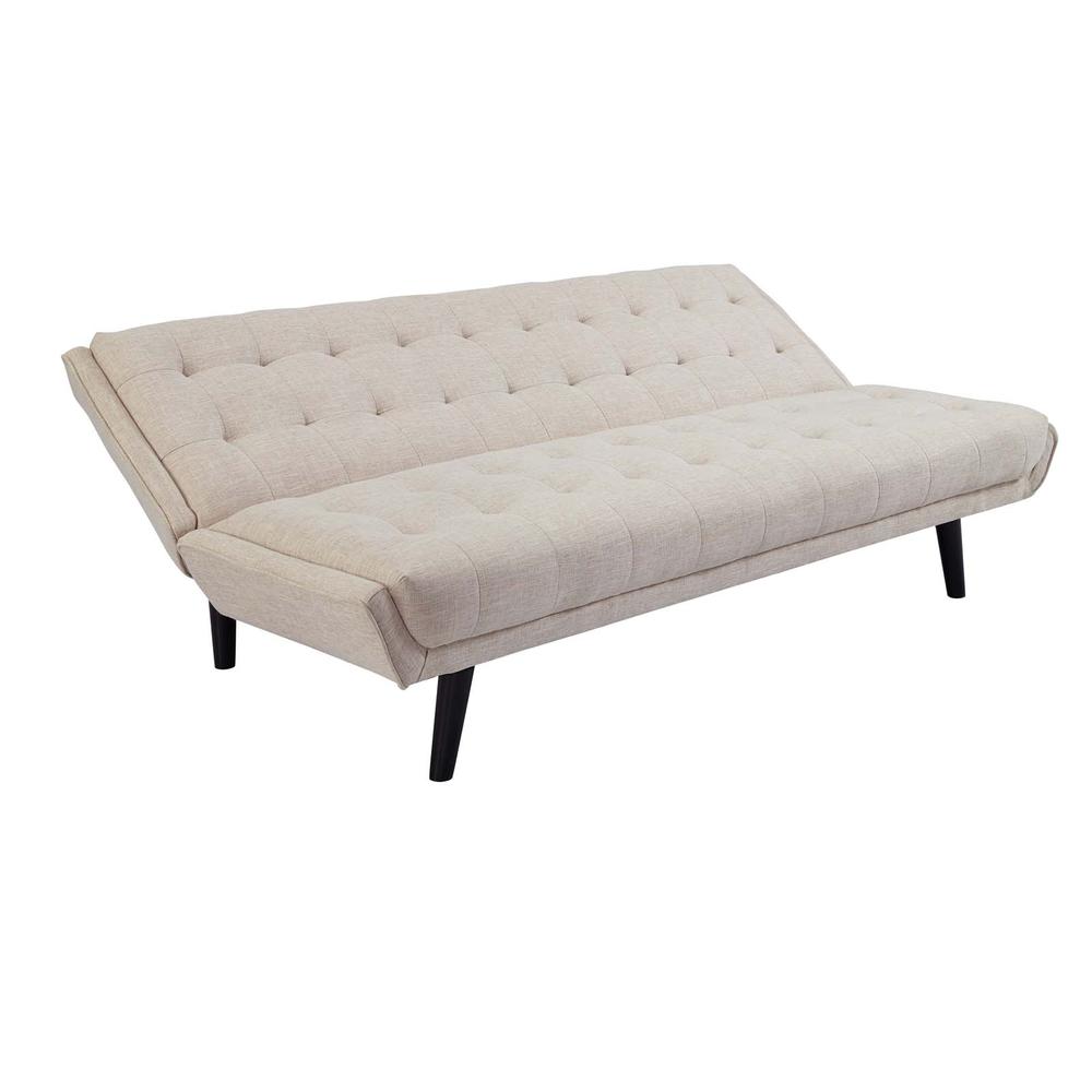 Glance Tufted Convertible Fabric Sofa Bed - Beige EEI-3093-BEI. Picture 3