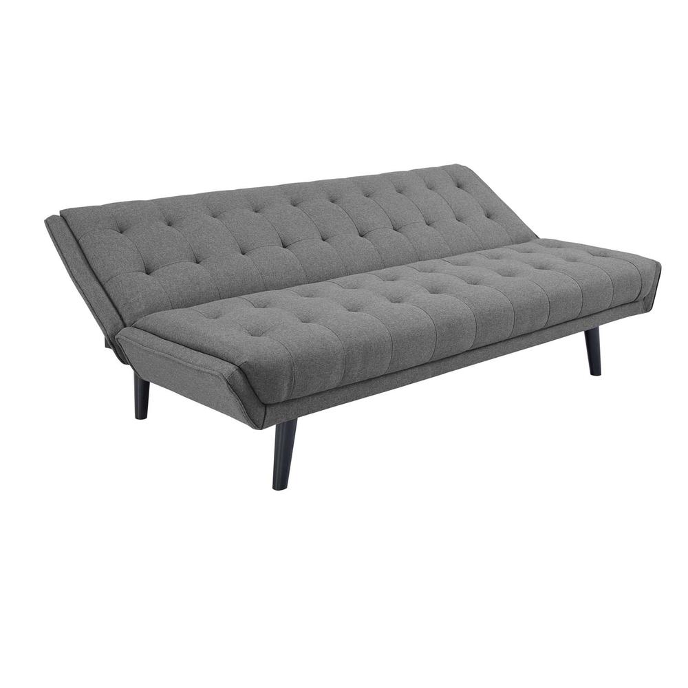 Glance Tufted Convertible Fabric Sofa Bed - Gray EEI-3093-GRY. Picture 3