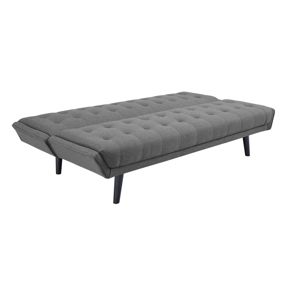 Glance Tufted Convertible Fabric Sofa Bed - Gray EEI-3093-GRY. Picture 4