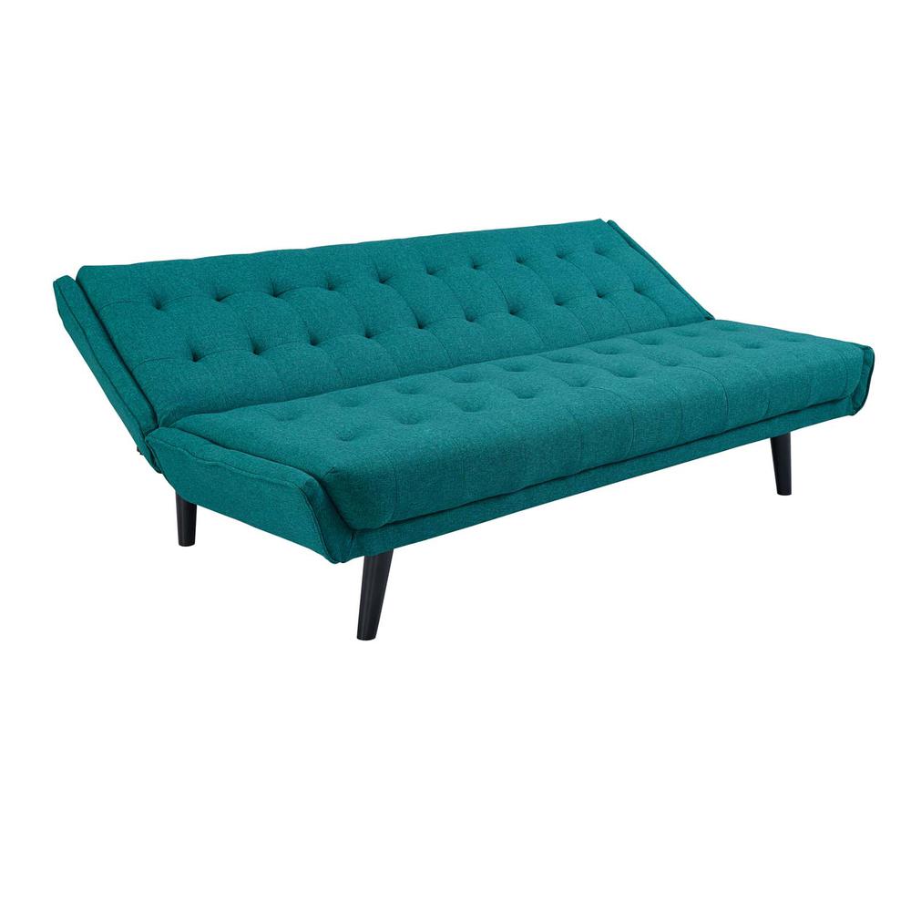 Glance Tufted Convertible Fabric Sofa Bed - Teal EEI-3093-TEA. Picture 3