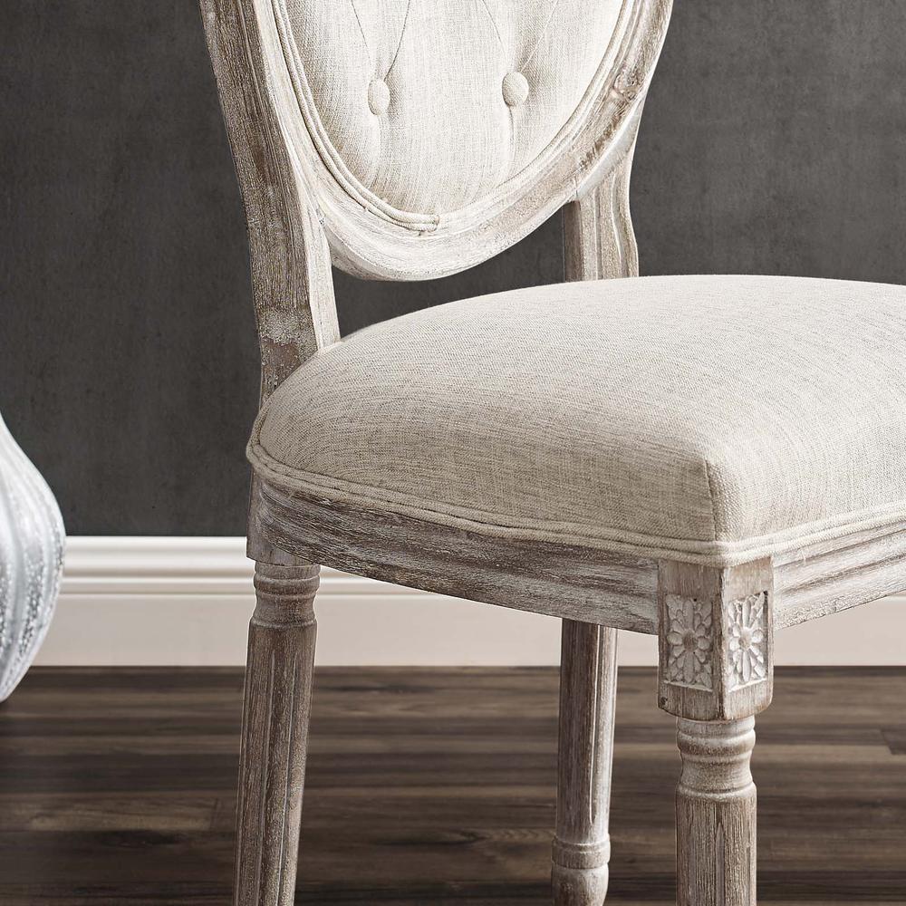 Arise Vintage French Upholstered Fabric Dining Side Chair Set of 2 - Beige EEI-3105-BEI-SET. Picture 7