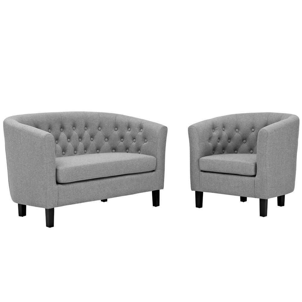 Prospect 2 Piece Upholstered Fabric Loveseat and Armchair Set. The main picture.