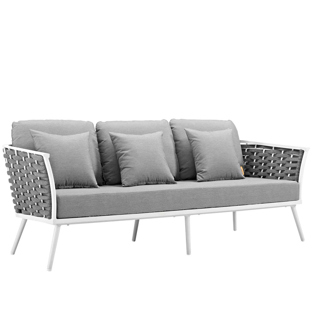 Stance 7 Piece Outdoor Patio Aluminum Sectional Sofa Set. Picture 4