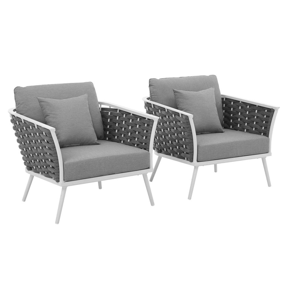 Stance Armchair Outdoor Patio Aluminum Set of 2. Picture 1