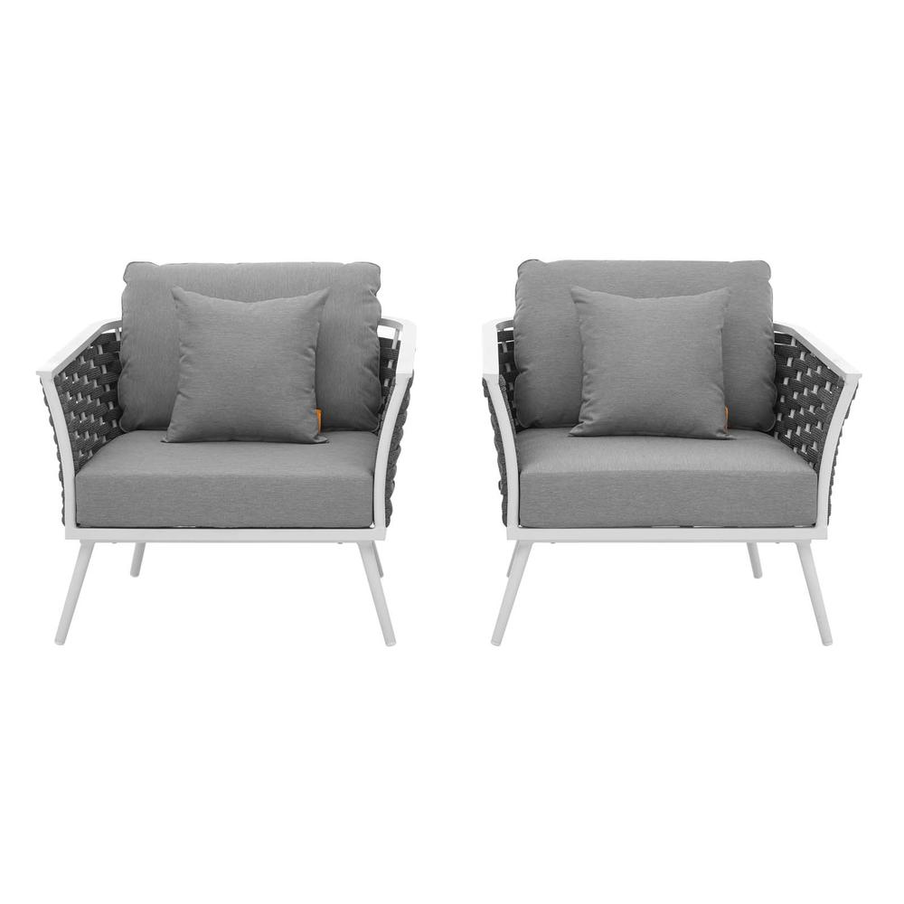 Stance Armchair Outdoor Patio Aluminum Set of 2. Picture 3