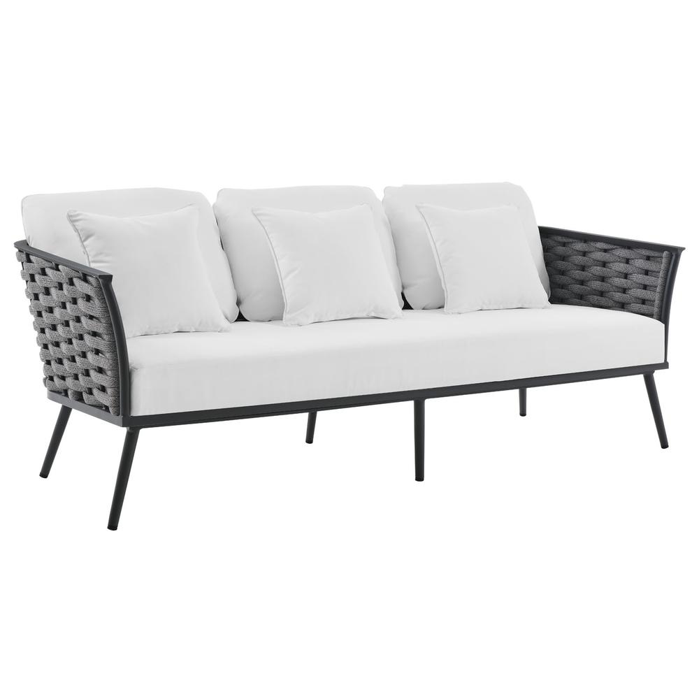 Stance 3 Piece Outdoor Patio Aluminum Sectional Sofa Set. Picture 2