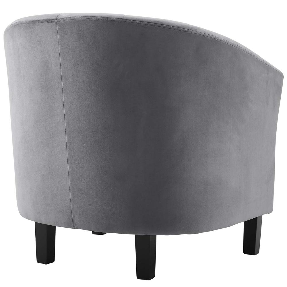 Prospect Channel Tufted Performance Velvet Armchair - Gray EEI-3188-GRY. Picture 2