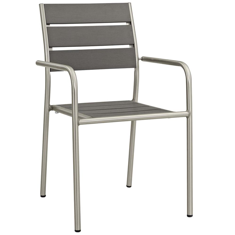 Shore Outdoor Patio Aluminum Dining Rounded Armchair Set of 2. Picture 2