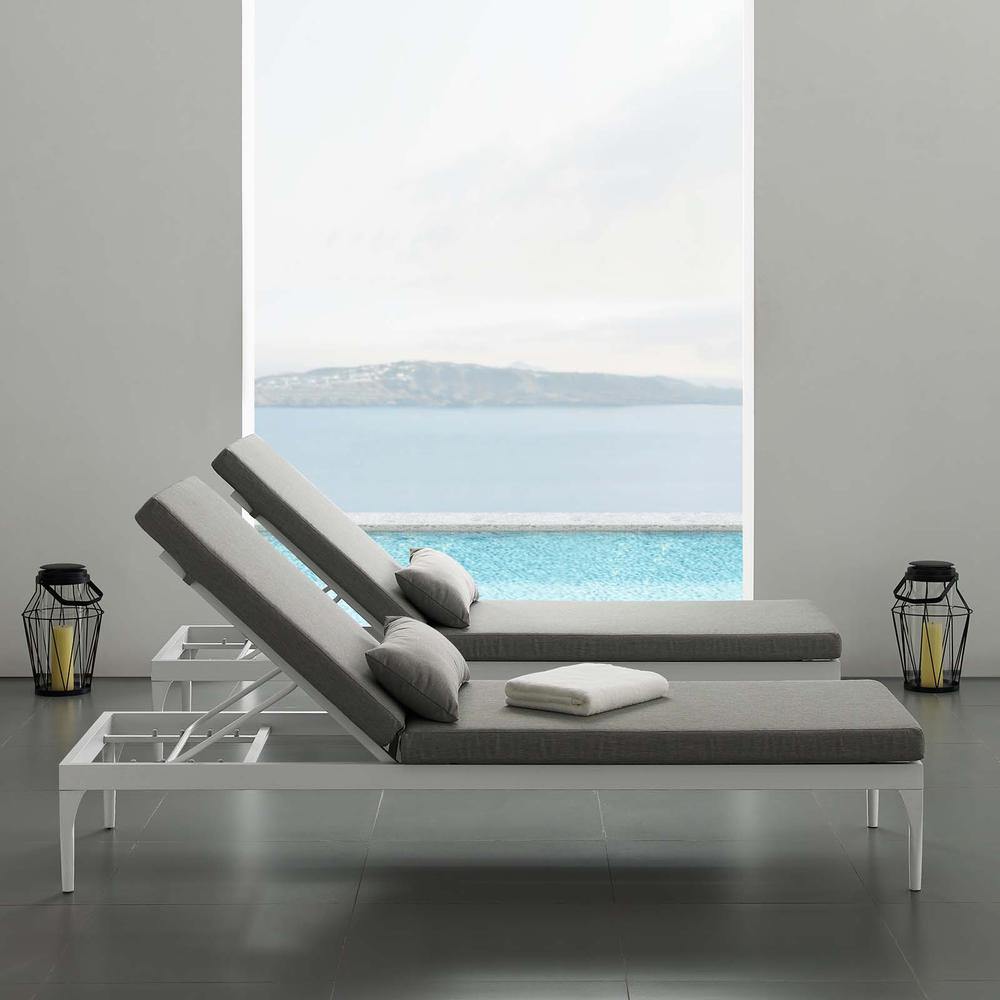 Perspective Cushion Outdoor Patio Chaise Lounge Chair. Picture 7