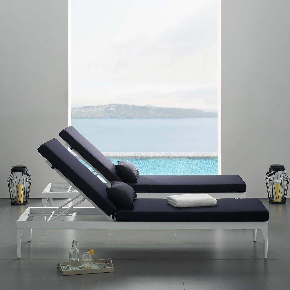 Perspective Cushion Outdoor Patio Chaise Lounge Chair. Picture 7