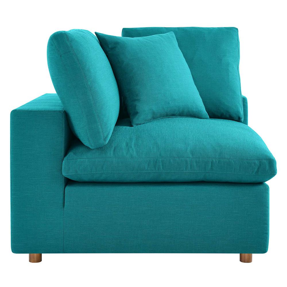 Commix Down Filled Overstuffed Corner Chair - Teal EEI-3319-TEA. Picture 3