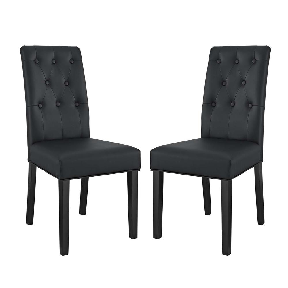 Confer Dining Side Chair Vinyl Set of 2. Picture 1