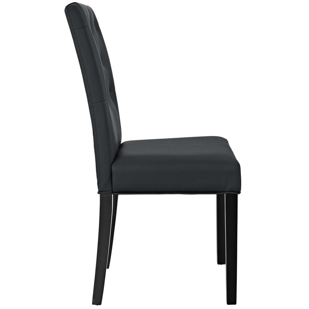 Confer Dining Side Chair Vinyl Set of 2. Picture 3