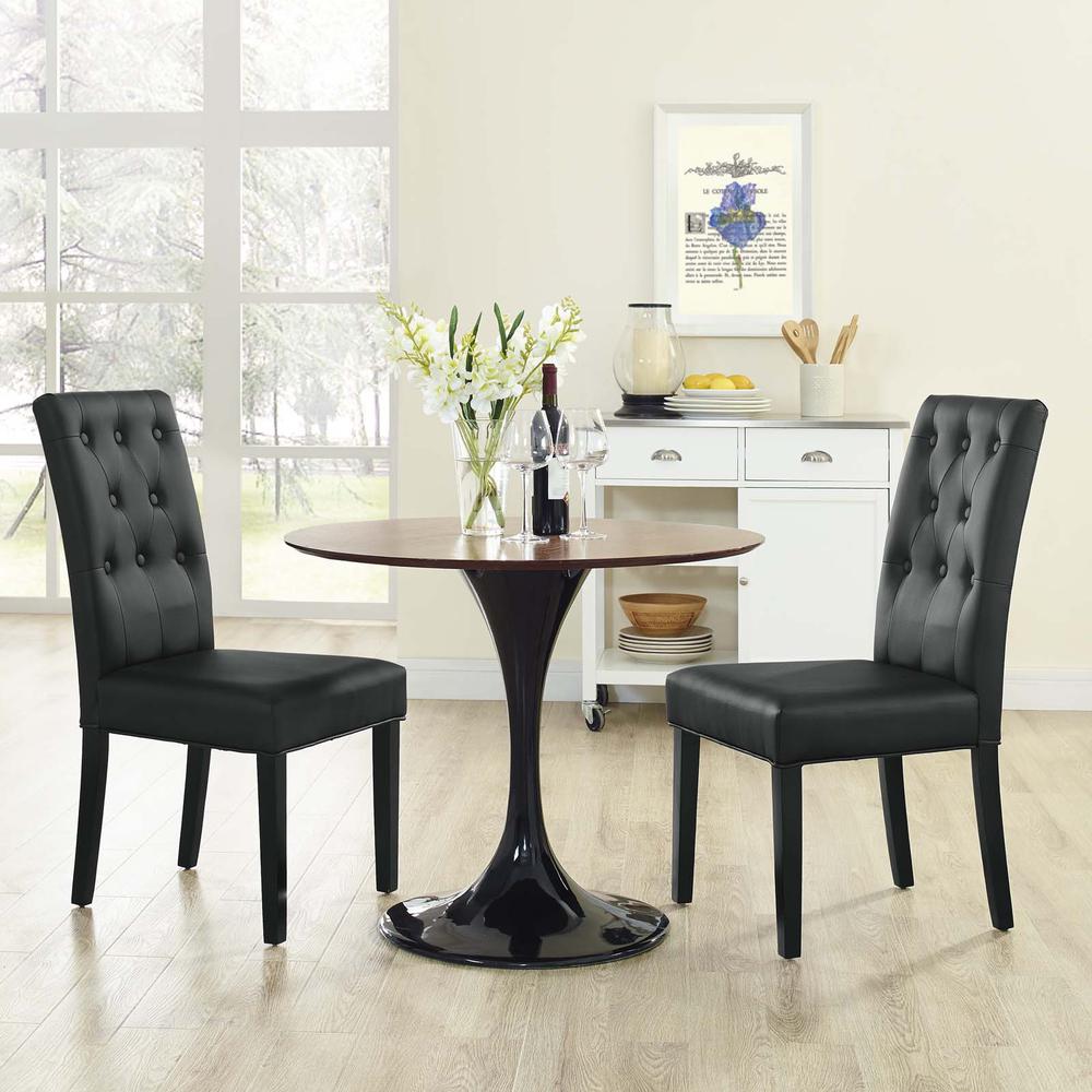 Confer Dining Side Chair Vinyl Set of 2. Picture 5