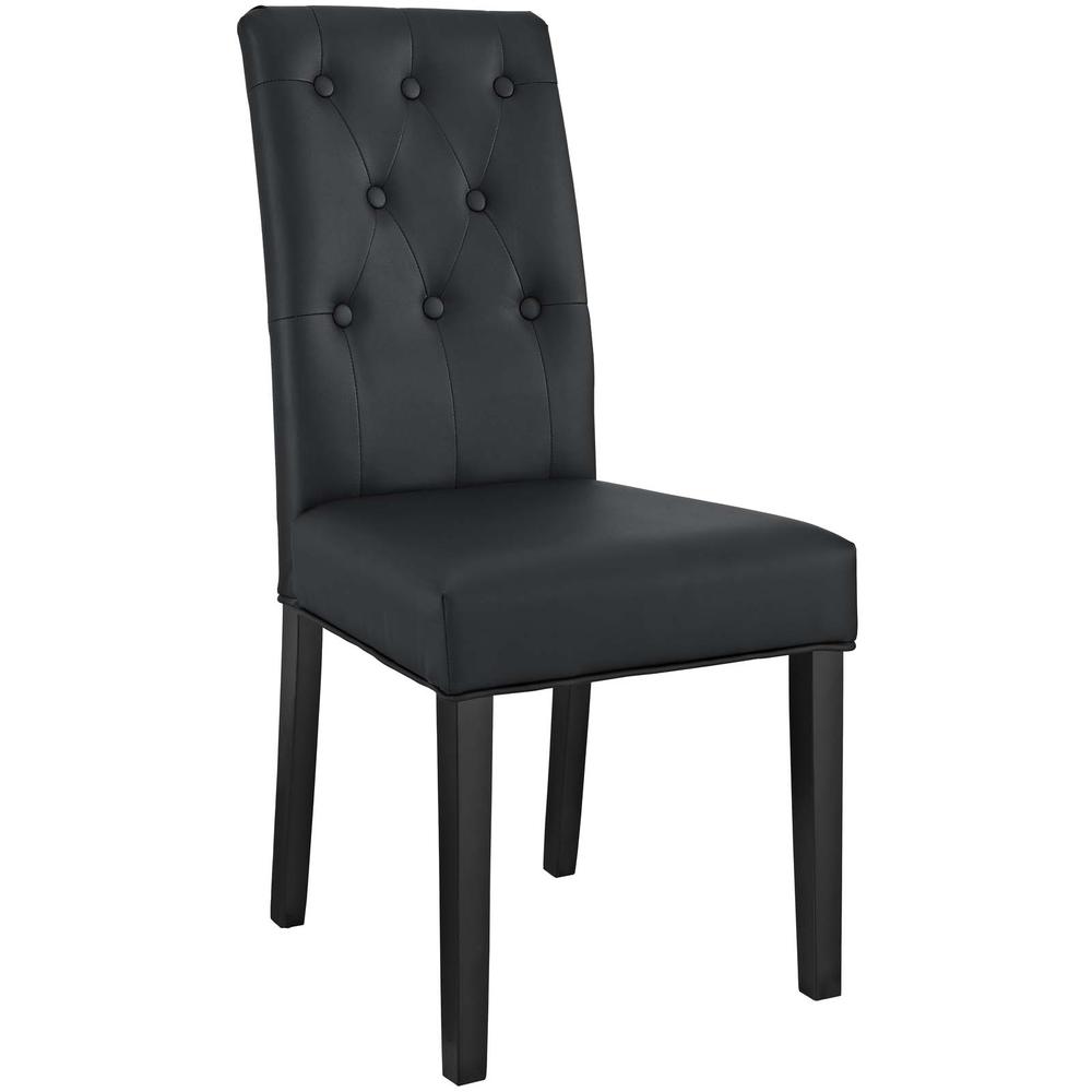 Confer Dining Side Chair Vinyl Set of 4. Picture 2