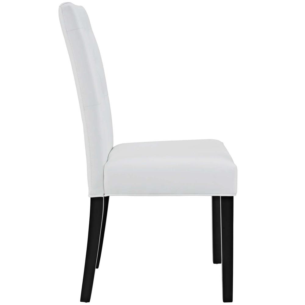Confer Dining Side Chair Vinyl Set of 4. Picture 3