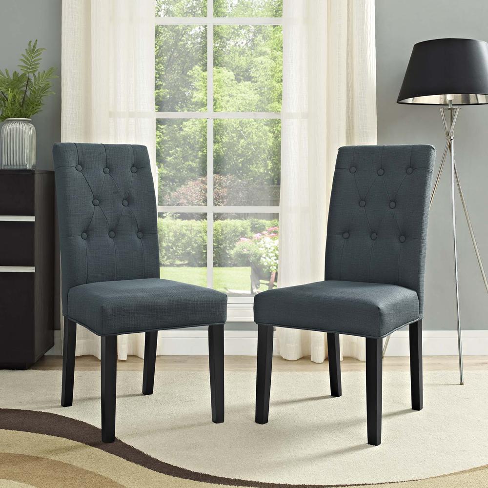 Confer Dining Side Chair Fabric Set of 2. Picture 5