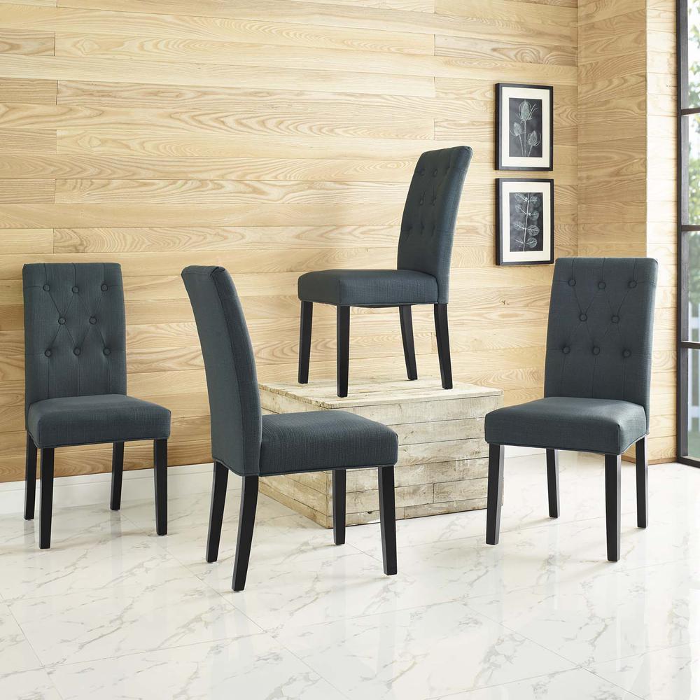 Confer Dining Side Chair Fabric Set of 4. Picture 5