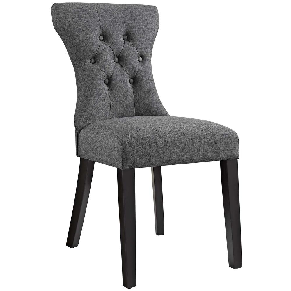 Silhouette Dining Side Chairs Upholstered Fabric Set of 2. Picture 2