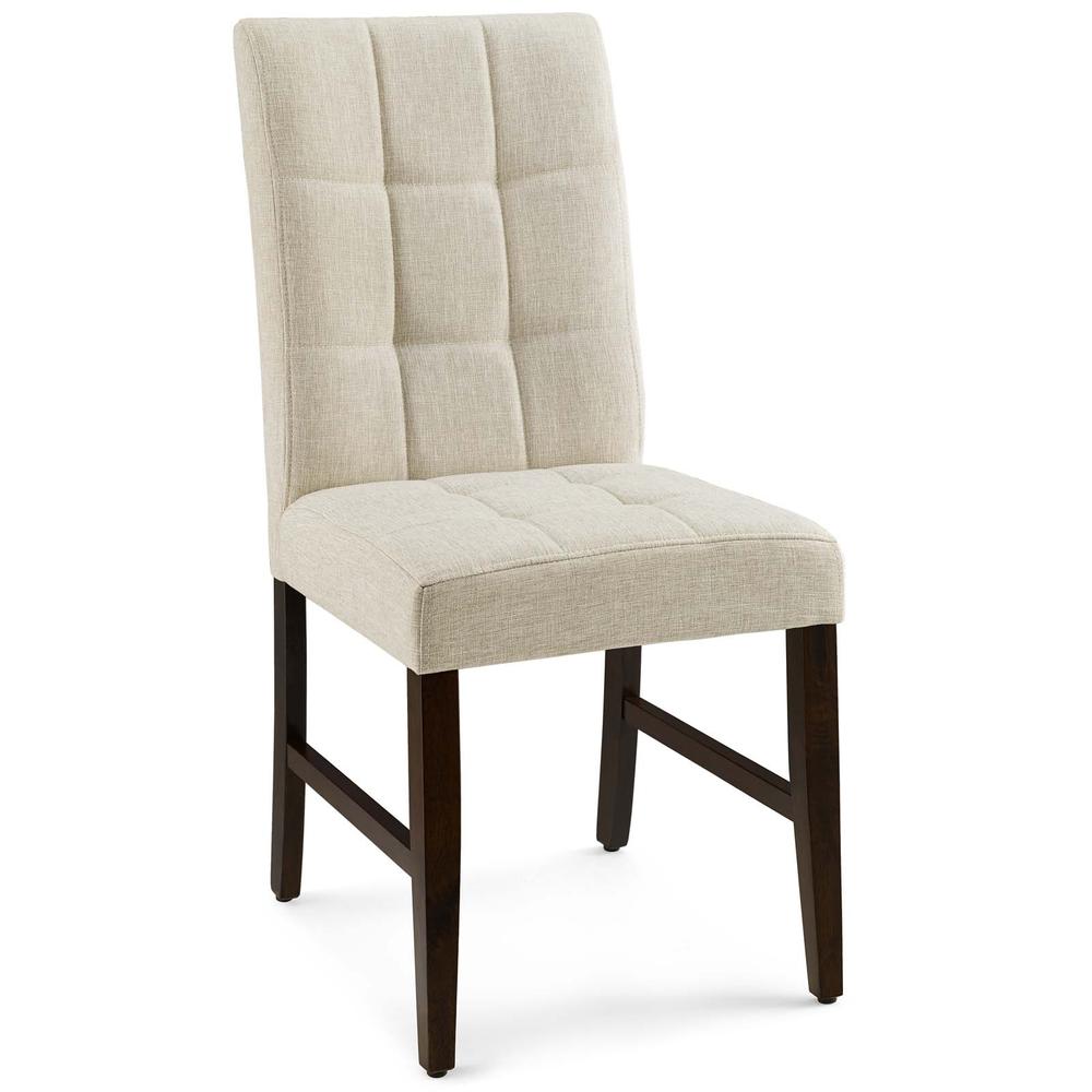 Promulgate Biscuit Tufted Upholstered Fabric Dining Chair Set of 2. Picture 2