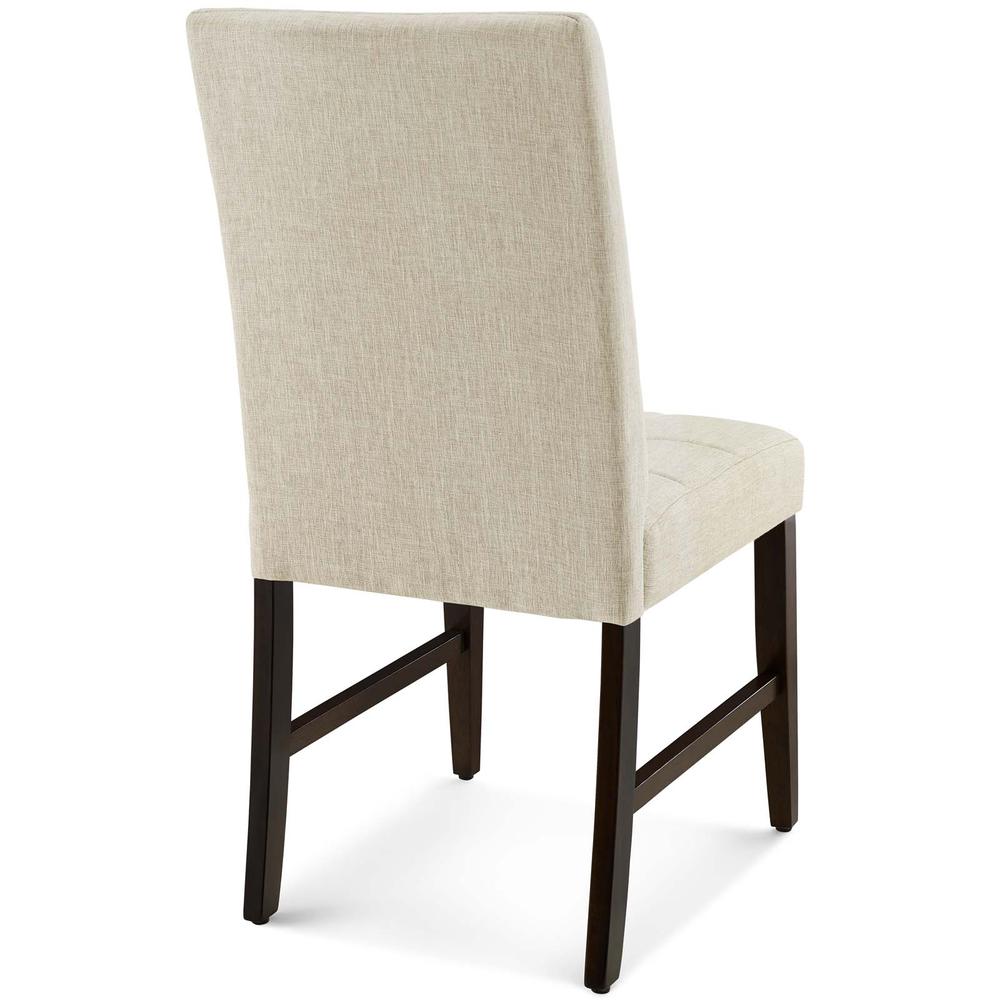 Promulgate Biscuit Tufted Upholstered Fabric Dining Chair Set of 2. Picture 4