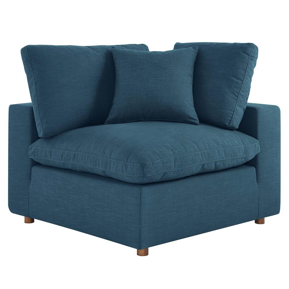 Commix Down Filled Overstuffed 2 Piece Sectional Sofa Set - Azure EEI-3354-AZU. Picture 2