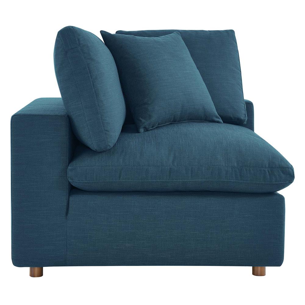 Commix Down Filled Overstuffed 2 Piece Sectional Sofa Set - Azure EEI-3354-AZU. Picture 4