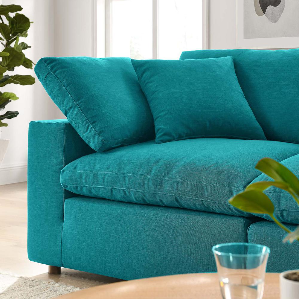 Commix Down Filled Overstuffed 2 Piece Sectional Sofa Set - Teal EEI-3354-TEA. Picture 7
