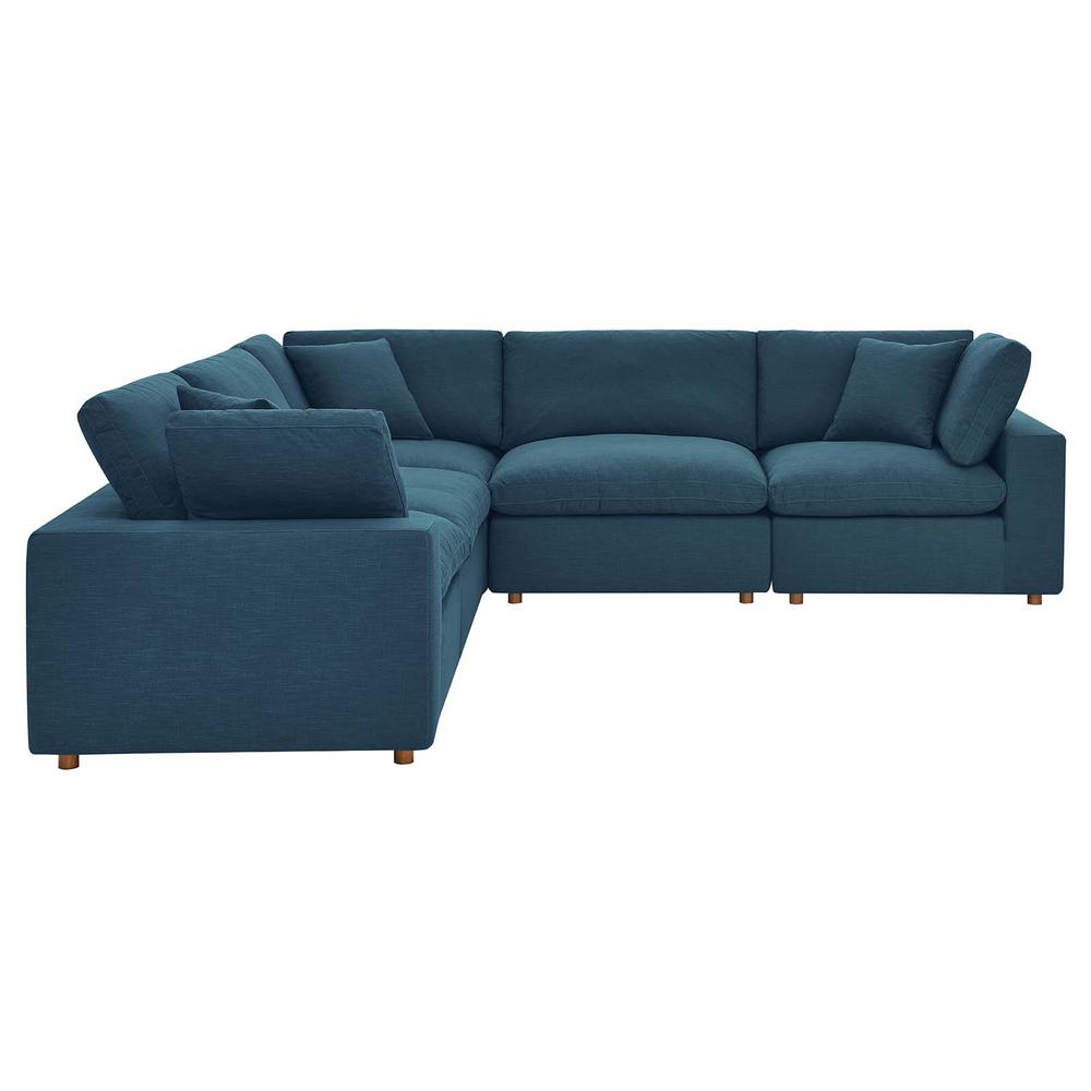 Commix Down Filled Overstuffed 5 Piece 5-Piece Sectional Sofa. Picture 9