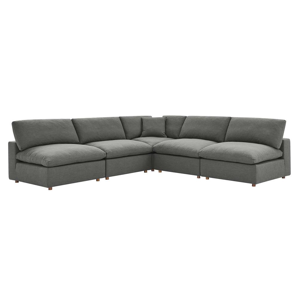 Commix Down Filled Overstuffed 5-Piece Armless Sectional Sofa. Picture 1