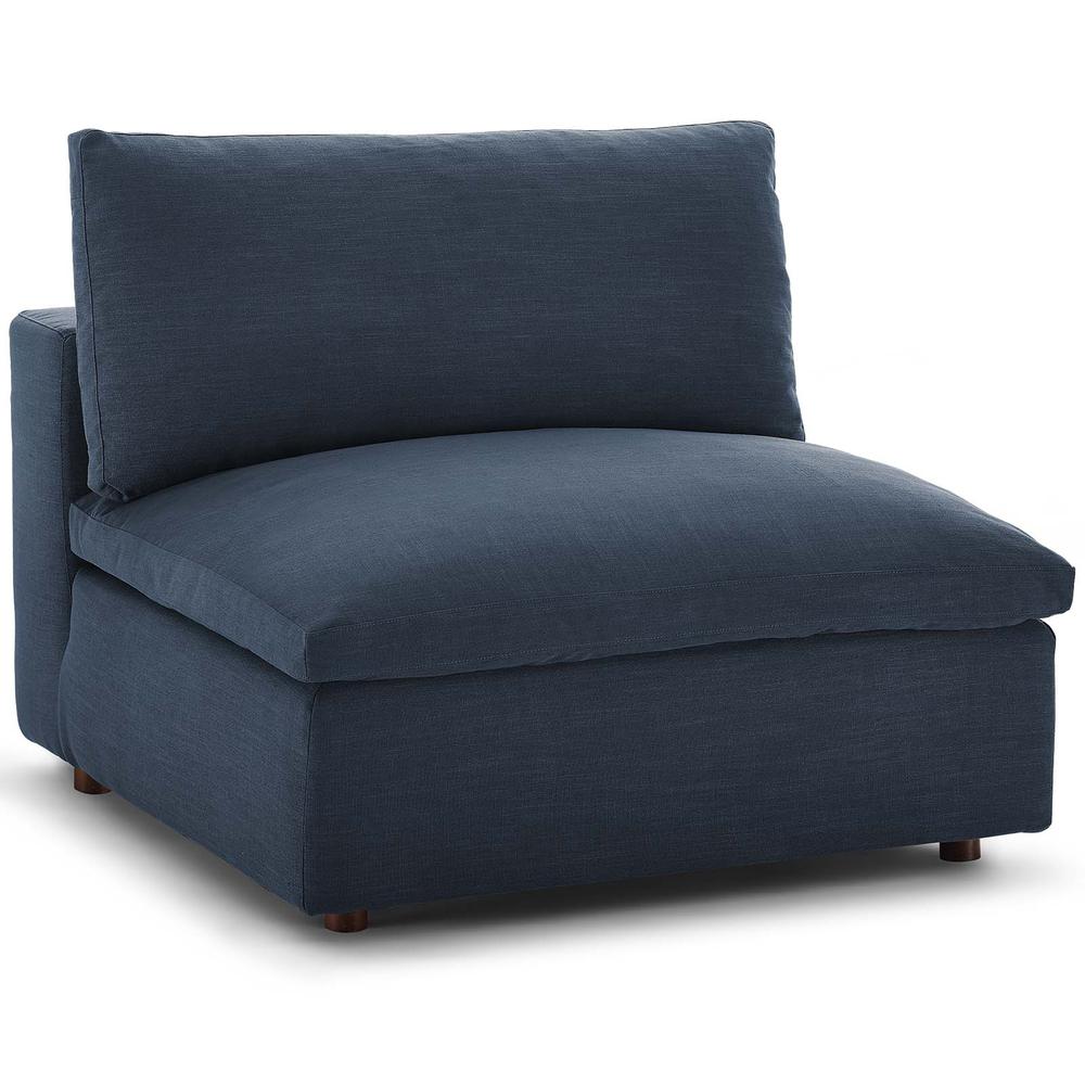 Commix Down Filled Overstuffed 6 Piece Sectional Sofa Set -Azure EEI-3361-AZU. Picture 3