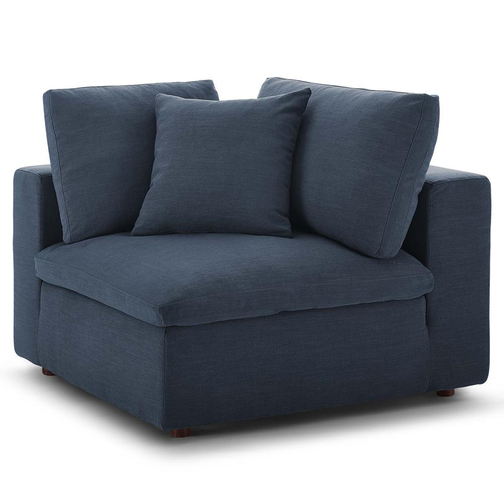Commix Down Filled Overstuffed 6 Piece Sectional Sofa Set -Azure EEI-3361-AZU. Picture 6