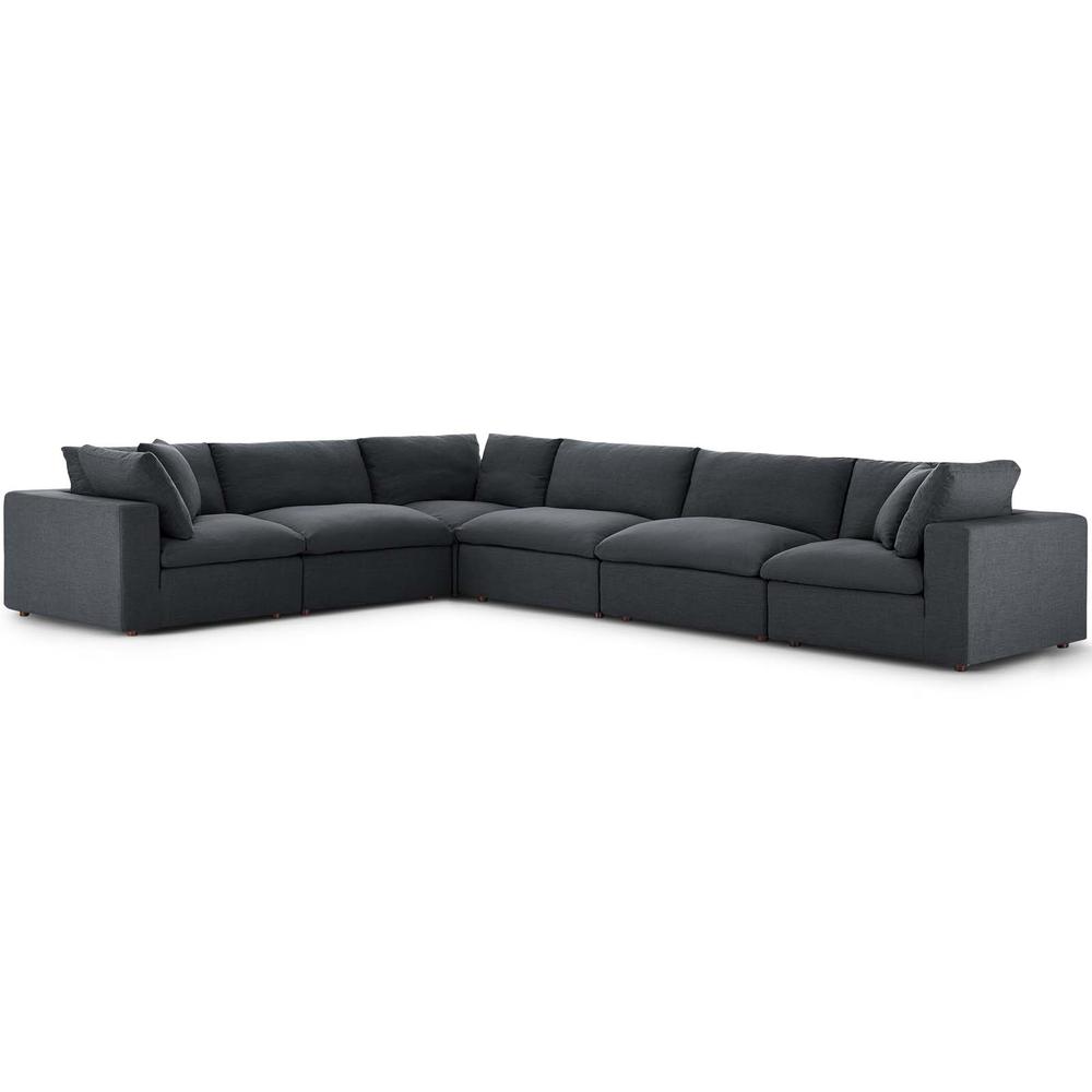Commix Down Filled Overstuffed 6 Piece Sectional Sofa Set. Picture 1