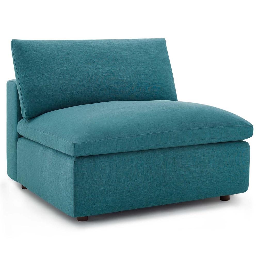 Commix Down Filled Overstuffed 6 Piece Sectional Sofa Set - Teal EEI-3361-TEA. Picture 3