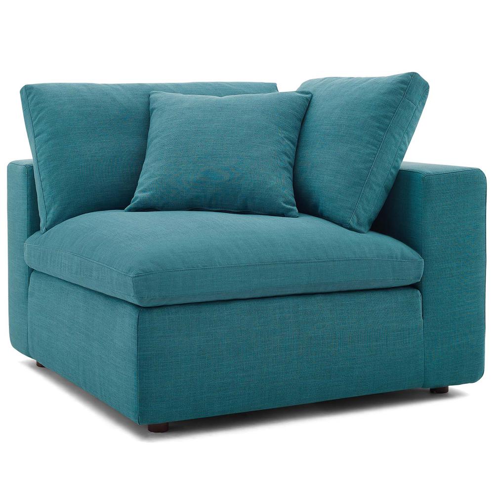Commix Down Filled Overstuffed 6 Piece Sectional Sofa Set - Teal EEI-3361-TEA. Picture 6