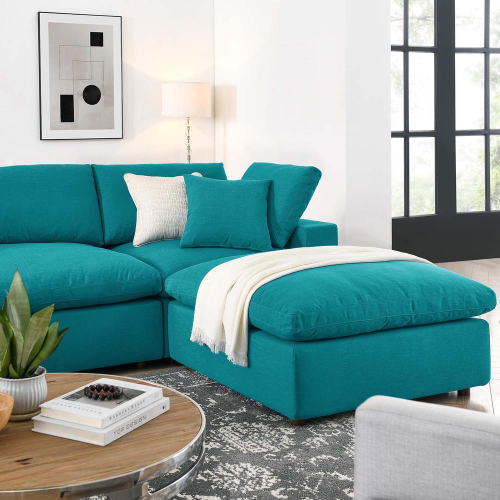 Commix Down Filled Overstuffed 7 Piece Sectional Sofa Set - Teal EEI-3364-TEA. Picture 10