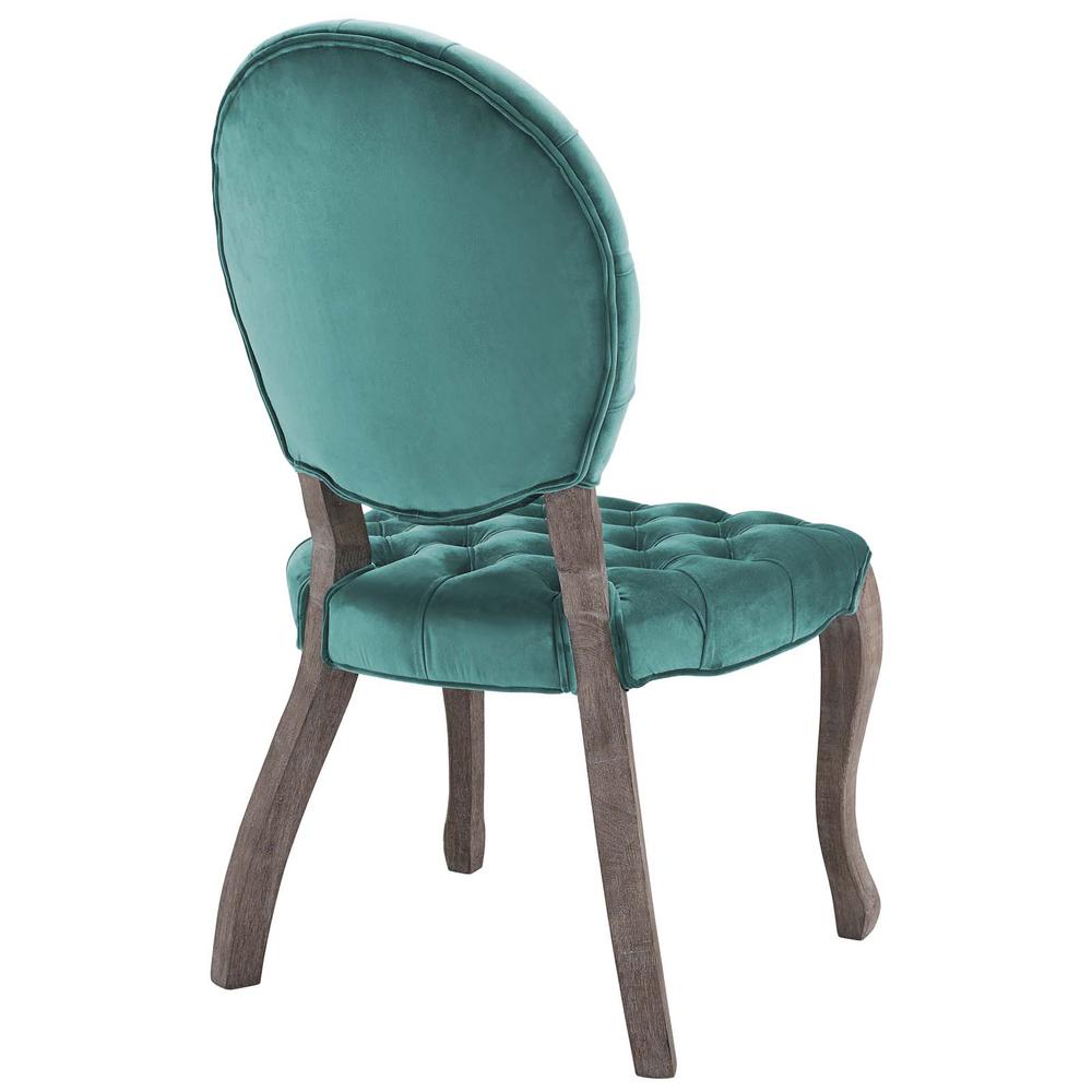 Exhibit French Vintage Dining Performance Velvet Side Chair. Picture 3